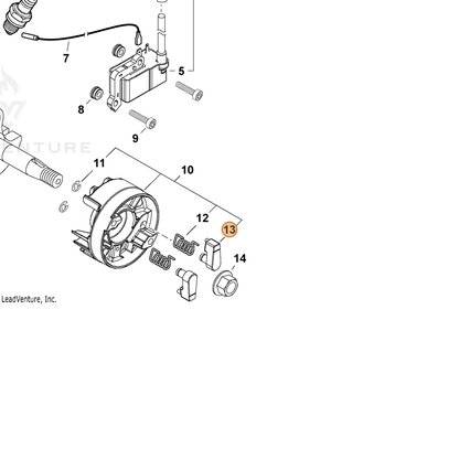 ECHO part P022054280 — IPL diagram snippet (6x zoom, amber highlight)