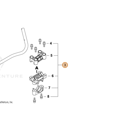 ECHO part P022055180 — IPL diagram snippet (6x zoom, amber highlight)