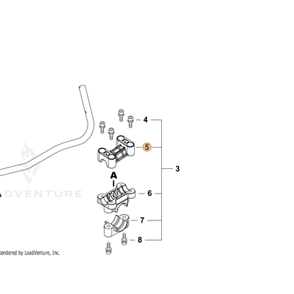 ECHO part P022055210 — IPL diagram snippet (6x zoom, amber highlight)
