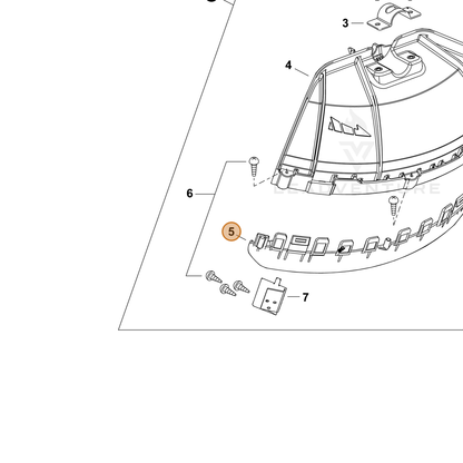 ECHO part P022055410 — IPL diagram snippet (6x zoom, amber highlight)