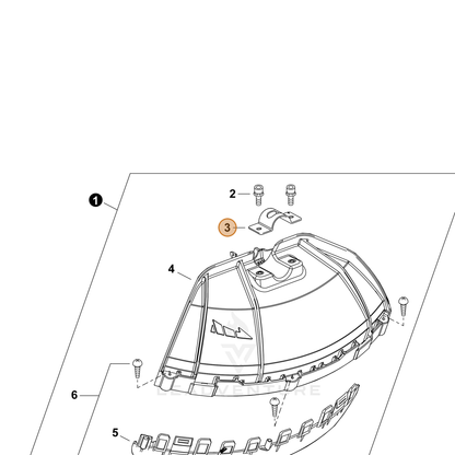 ECHO part P022055430 — IPL diagram snippet (6x zoom, amber highlight)