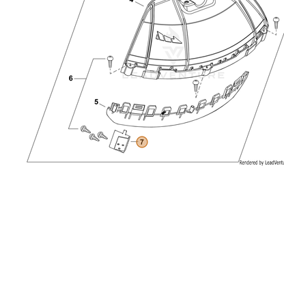ECHO part P022055440 — IPL diagram snippet (6x zoom, amber highlight)