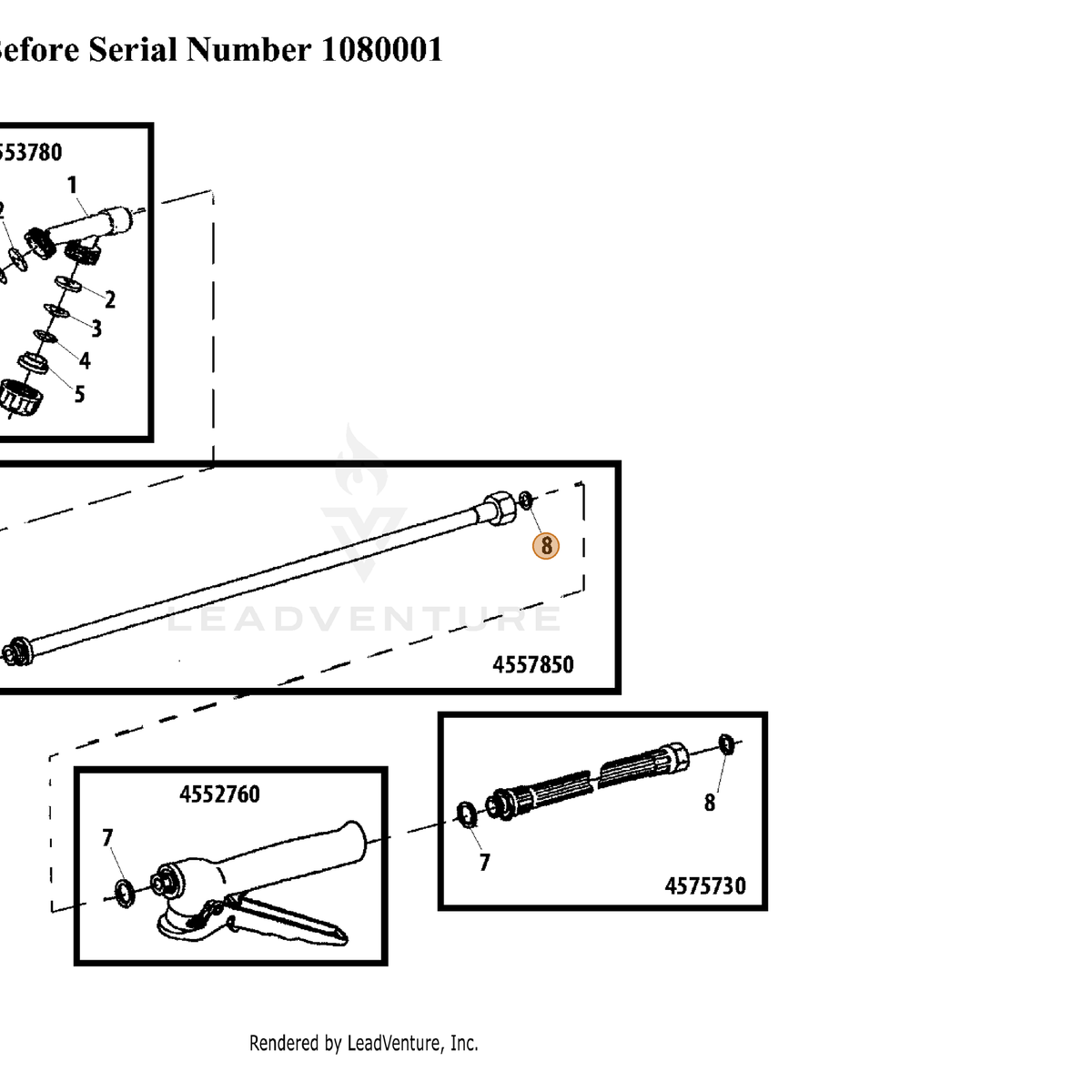 Echo part P022056970 — IPL diagram snippet (6x zoom, amber highlight)