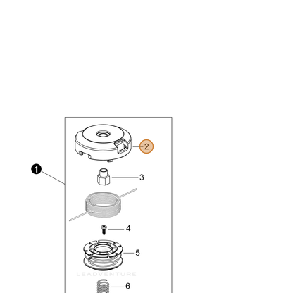 ECHO part P022059620 — IPL diagram snippet (6x zoom, amber highlight)
