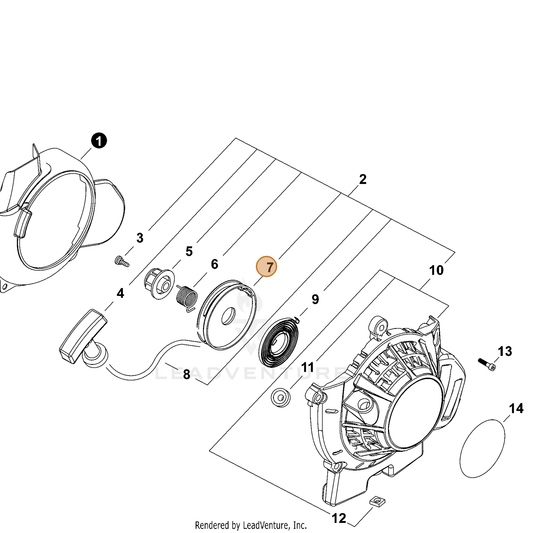 Echo part P022060860 — IPL diagram snippet (6x zoom, amber highlight)