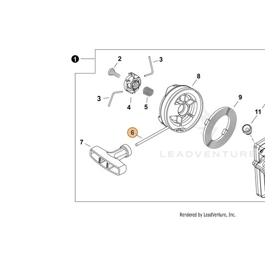 Echo part P022064700 — IPL diagram snippet (6x zoom, amber highlight)