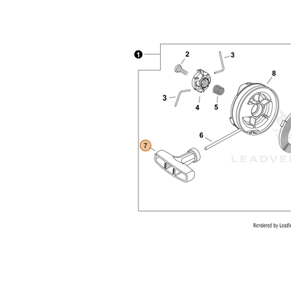 Echo part P022064710 — IPL diagram snippet (6x zoom, amber highlight)