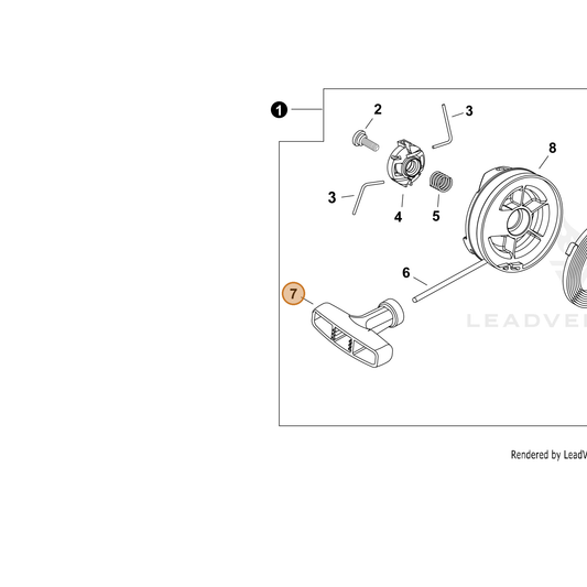 Echo part P022064710 — IPL diagram snippet (6x zoom, amber highlight)