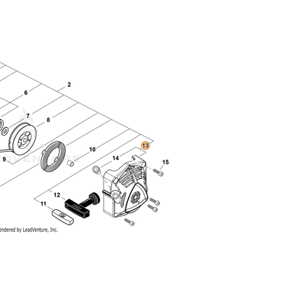 ECHO part P022065120 — IPL diagram snippet (6x zoom, amber highlight)