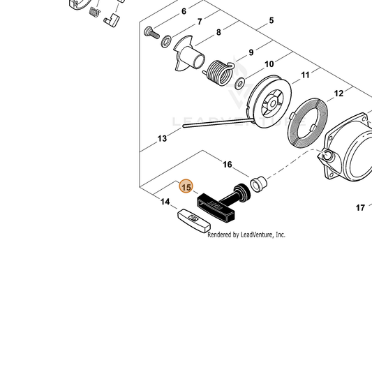 Echo part P022068040 — IPL diagram snippet (6x zoom, amber highlight)