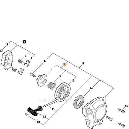 ECHO part P050009920 — IPL diagram snippet (6x zoom, amber highlight)