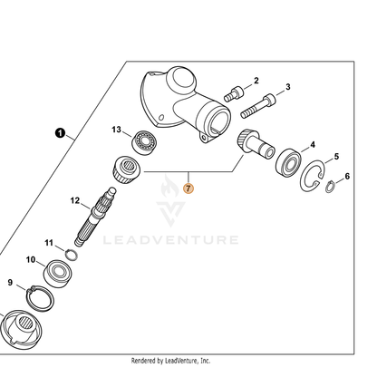 ECHO part P100000480 — IPL diagram snippet (6x zoom, amber highlight)