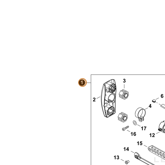 Echo part P100006162 — IPL diagram snippet (6x zoom, amber highlight)