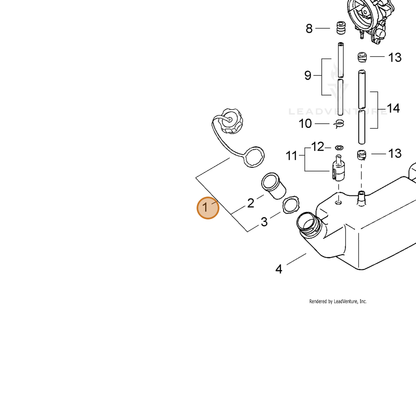 ECHO part P100006510 — IPL diagram snippet (6x zoom, amber highlight)