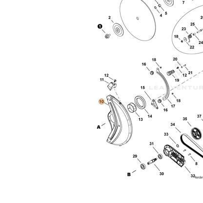 ECHO part P100006930 — IPL diagram snippet (6x zoom, amber highlight)