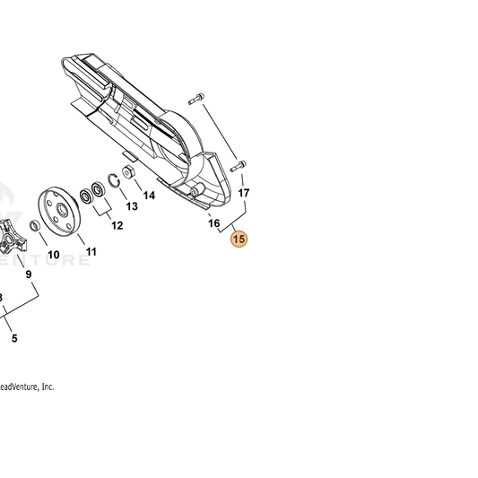 Echo part P100006980 — IPL diagram snippet (6x zoom, amber highlight)