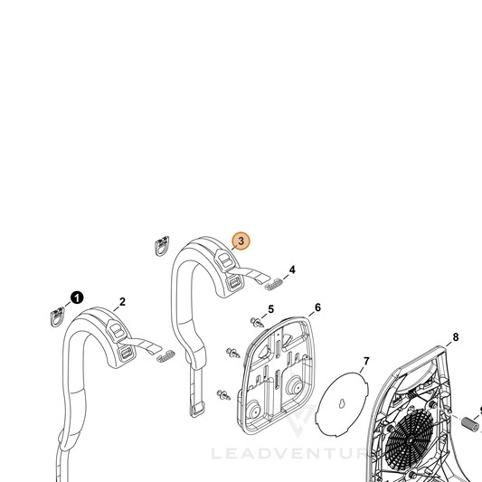 Echo part P100008300 — IPL diagram snippet (6x zoom, amber highlight)