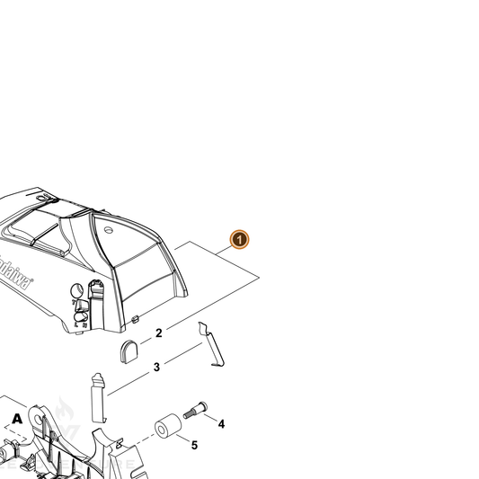 Echo part P100009810 — IPL diagram snippet (6x zoom, amber highlight)
