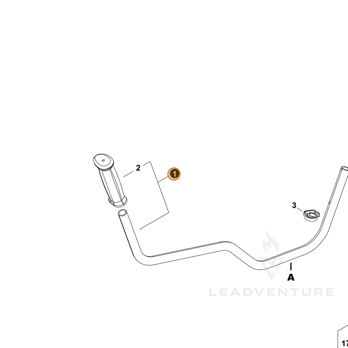 ECHO part P100010560 — IPL diagram snippet (6x zoom, amber highlight)