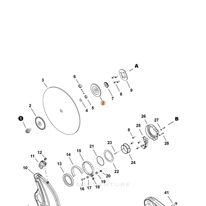 ECHO part P100011660 — IPL diagram snippet (6x zoom, amber highlight)