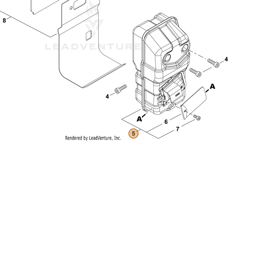 ECHO part P100012130 — IPL diagram snippet (6x zoom, amber highlight)