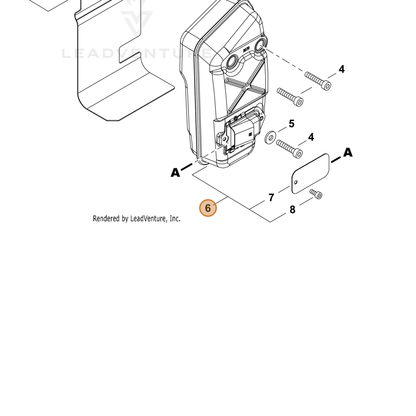 ECHO part P100013240 — IPL diagram snippet (6x zoom, amber highlight)