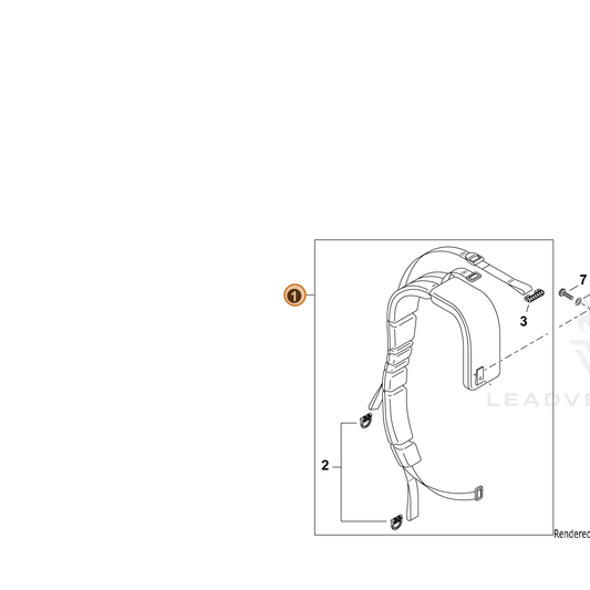 Echo part P100013290 — IPL diagram snippet (6x zoom, amber highlight)