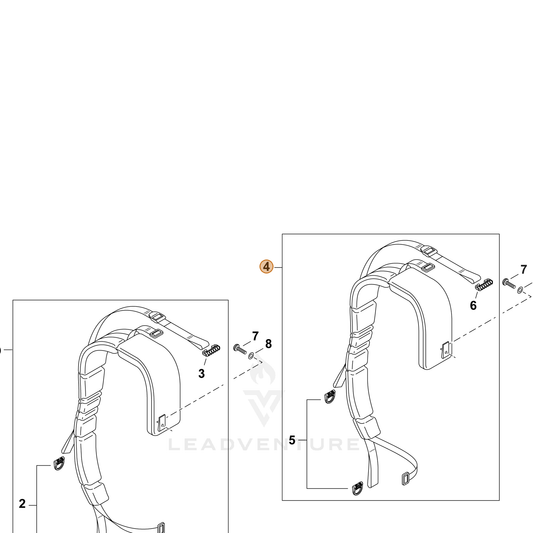 Echo part P100013300 — IPL diagram snippet (6x zoom, amber highlight)