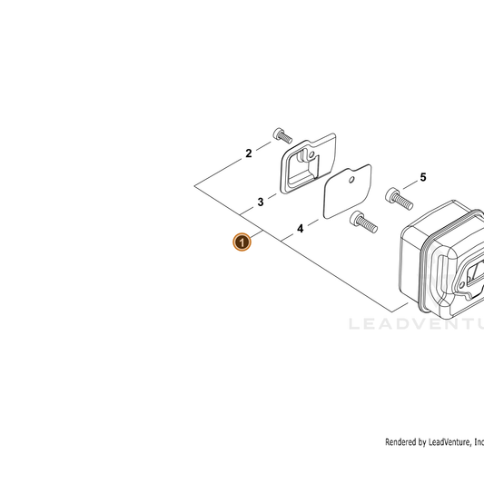 Echo part P100014260 — IPL diagram snippet (6x zoom, amber highlight)