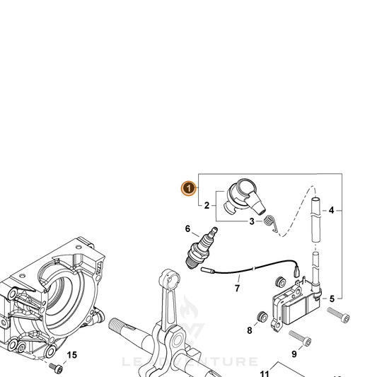 Echo part P100014660 — IPL diagram snippet (6x zoom, amber highlight)