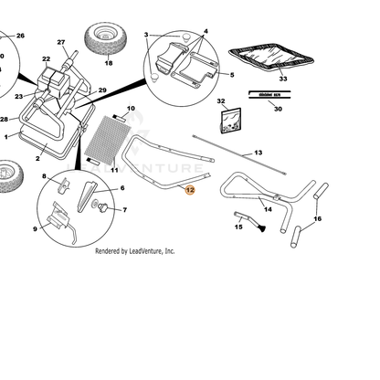 Echo part P15507-04 — IPL diagram snippet (6x zoom, amber highlight)
