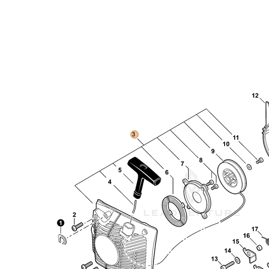 Echo part P200001011 — IPL diagram snippet (6x zoom, amber highlight)