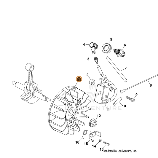 Echo part P200001380 — IPL diagram snippet (6x zoom, amber highlight)