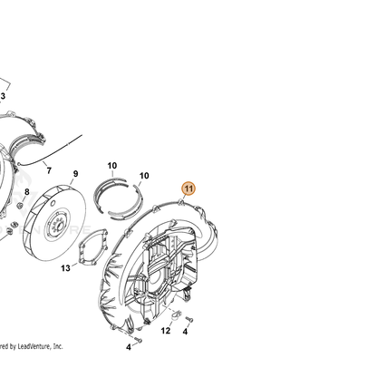 ECHO part P200001670 — IPL diagram snippet (6x zoom, amber highlight)
