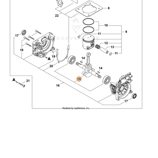 Echo part P200001910 — IPL diagram snippet (6x zoom, amber highlight)