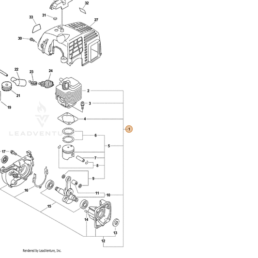 ECHO part SB1048 — IPL diagram snippet (6x zoom, amber highlight)