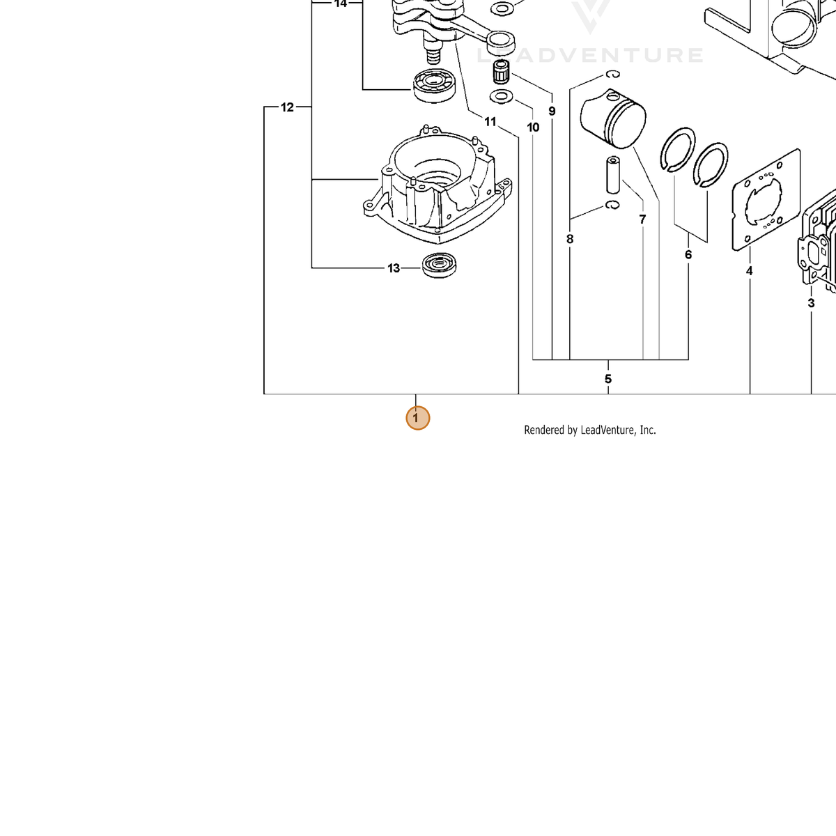 ECHO part SB1063 — IPL diagram snippet (6x zoom, amber highlight)