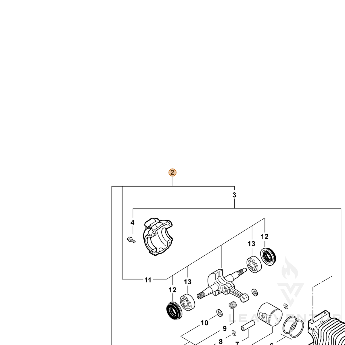 ECHO part SB1069 — IPL diagram snippet (6x zoom, amber highlight)