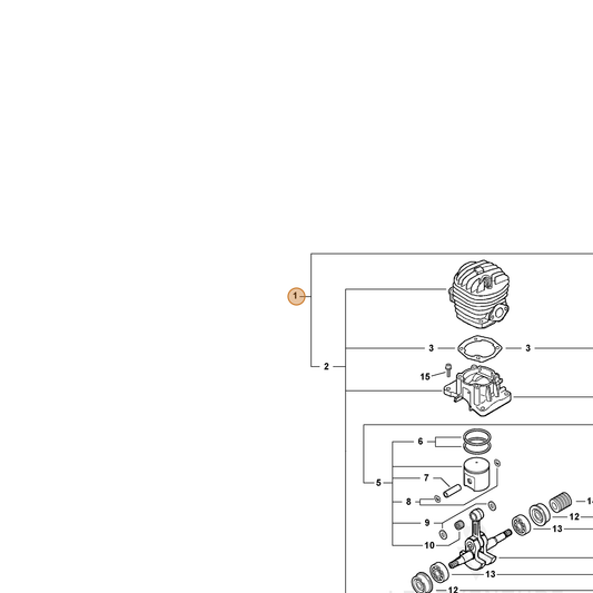 ECHO part SB1082 — IPL diagram snippet (6x zoom, amber highlight)
