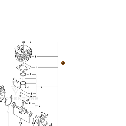 ECHO part SB1096 — IPL diagram snippet (6x zoom, amber highlight)