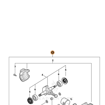 ECHO part SB1108 — IPL diagram snippet (6x zoom, amber highlight)