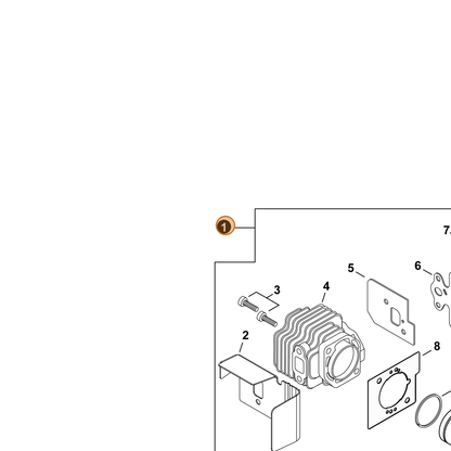 ECHO part SB1117 — IPL diagram snippet (6x zoom, amber highlight)