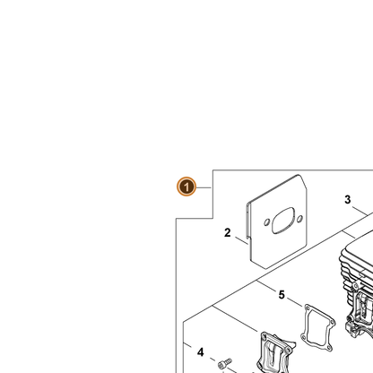 ECHO part SB1122 — IPL diagram snippet (6x zoom, amber highlight)