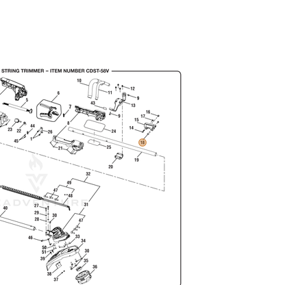 ECHO part T662716001 — IPL diagram snippet (6x zoom, amber highlight)