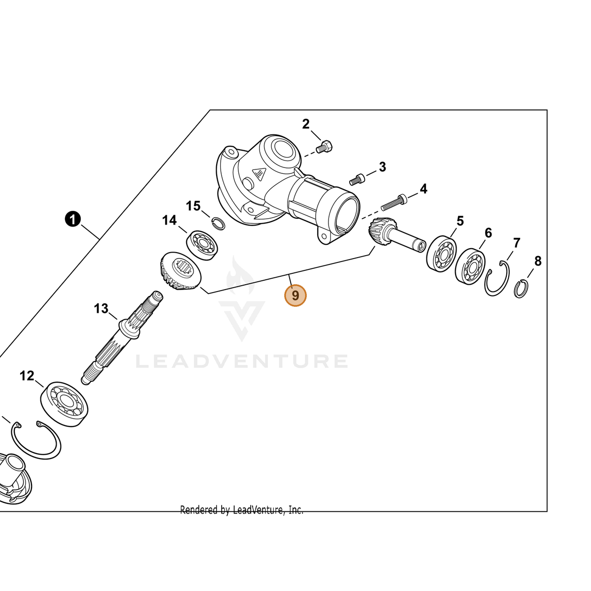 ECHO part V000000050 — IPL diagram snippet (6x zoom, amber highlight)