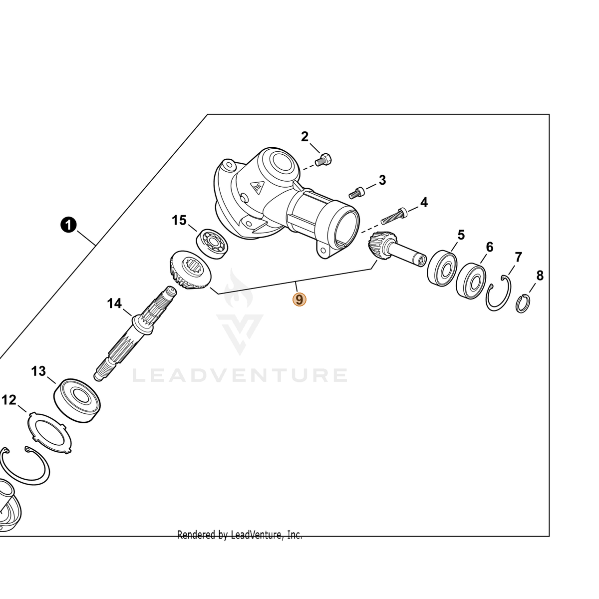 ECHO part V000000260 — IPL diagram snippet (6x zoom, amber highlight)