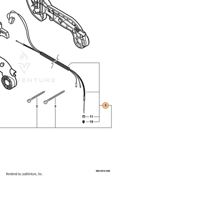 ECHO part V043000062 — IPL diagram snippet (6x zoom, amber highlight)