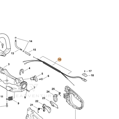 ECHO part V043000140 — IPL diagram snippet (6x zoom, amber highlight)