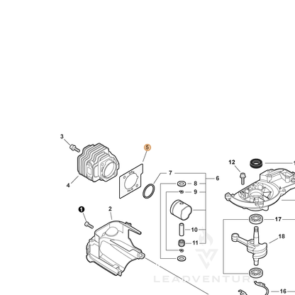 ECHO part V100000720 — IPL diagram snippet (6x zoom, amber highlight)