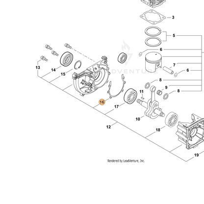 ECHO part V102000330 — IPL diagram snippet (6x zoom, amber highlight)